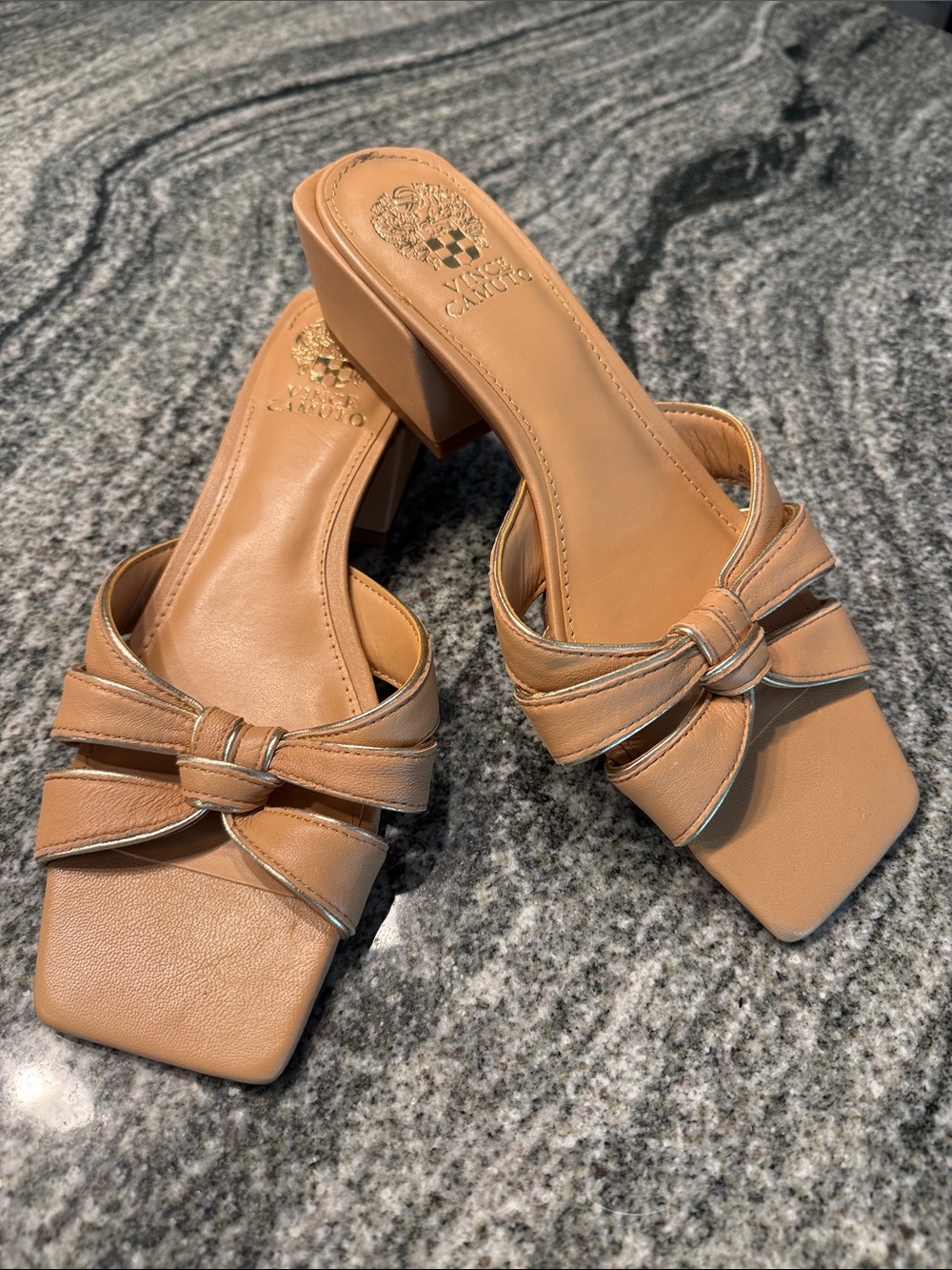 Vince Camuto Knot-Detail Block Heel Slide